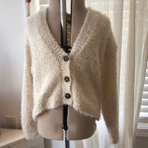 Forever21 boucle plush cardigan sweater